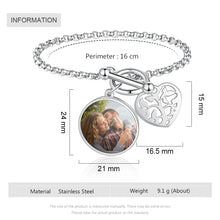 Load image into Gallery viewer, pulsera con foto personalizada para mujer