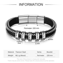 Load image into Gallery viewer, pulsera de cuero trenzado para hombre