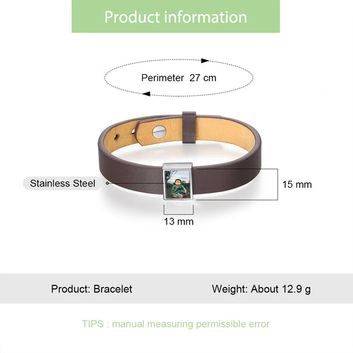 pulsera de cuero personalizada para hombre y mujer
