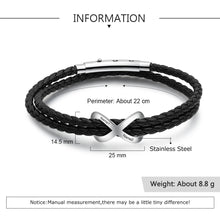 Load image into Gallery viewer, Pulseras Infinity de acero inoxidable para hombre y mujer