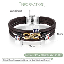 Load image into Gallery viewer, pulsera de cuero para hombre