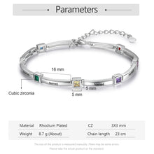 Load image into Gallery viewer, Pulseras personalizadas con incrustaciones de piedra de nacimiento