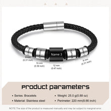 Load image into Gallery viewer, Pulsera de cuero personalizable para hombre