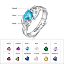 Load image into Gallery viewer, anillos de piedra natal personalizados para mujer