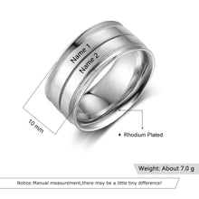 Load image into Gallery viewer, Anillos personalizados de 2 nombres para mujeres y parejas