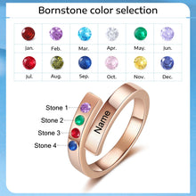 Load image into Gallery viewer, Anillo abierto con nombre personalizado para mujer