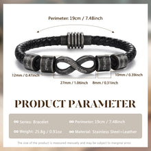 Load image into Gallery viewer, Pulseras de cuero Infinity personalizadas Vintage para hombres