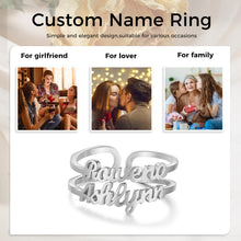 Load image into Gallery viewer, Anillos con 2 nombres personalizados para mujer