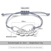 Cargar imagen en el visor de la galería, Pulseras personalizadas de acero inoxidable para madres y niños