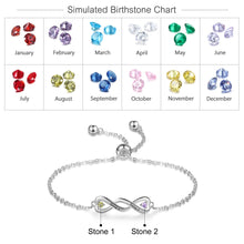 Load image into Gallery viewer, Pulseras Infinity personalizadas con nombre grabado para mujer