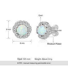 Load image into Gallery viewer, 8m'm-pendientes con forma de flor para mujer