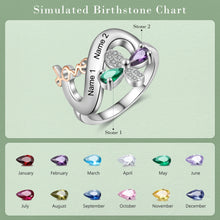 Load image into Gallery viewer, Anillos personalizados de amor y flor para mujer