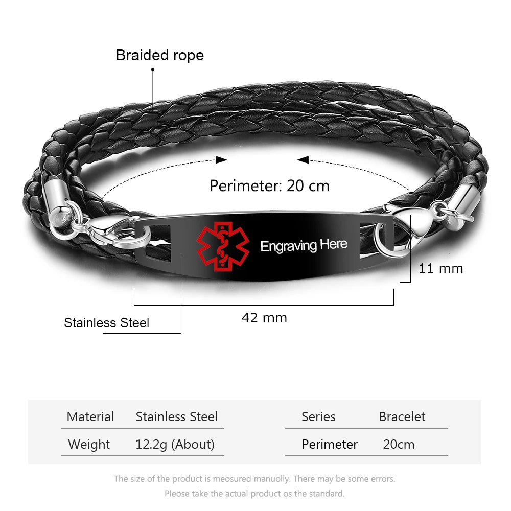 Pulsera de acero inoxidable personalizada para hombre