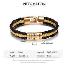 Load image into Gallery viewer, pulsera de cuero trenzada en capas para hombre