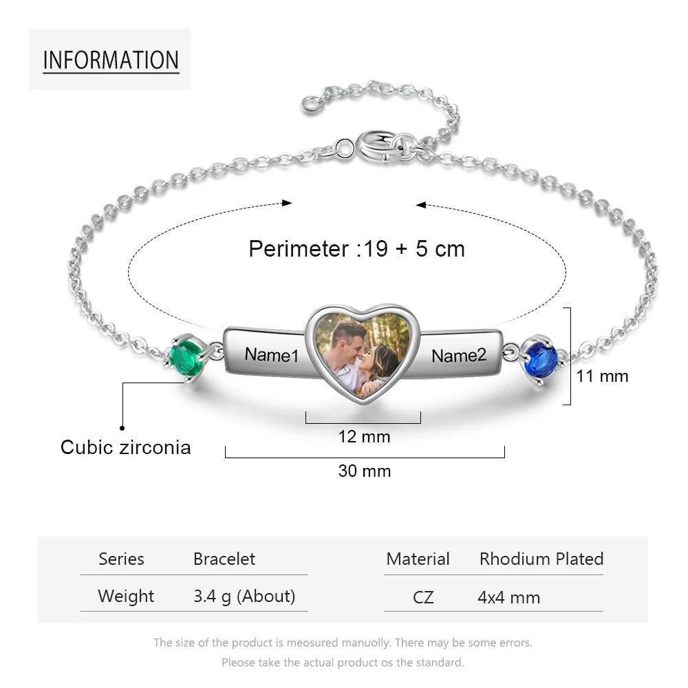 pulsera personalizada con grabado de nombre para mujer