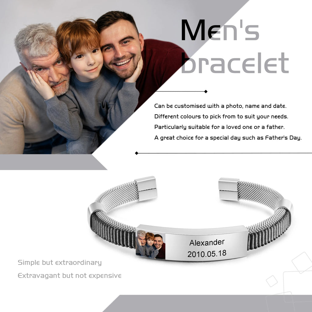 Pulsera con foto de Color para hombre