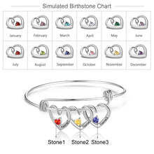 Load image into Gallery viewer, pulsera con colgante de corazón personalizado