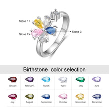 Load image into Gallery viewer, Elegante anillo abierto de flores personalizado para mujer