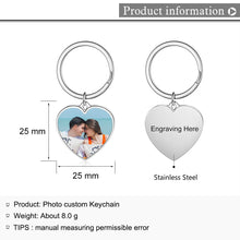 Cargar imagen en el visor de la galería, Llavero con foto personalizada para parejas