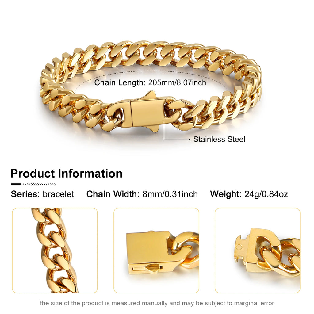 pulsera de acero inoxidable para hombre