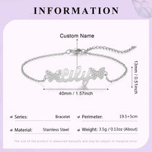 Load image into Gallery viewer, pulsera de plata de ley 925 con dos mariposas