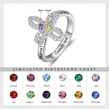 Load image into Gallery viewer, Anillo de Cruz Floral personalizado