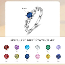 Load image into Gallery viewer, Anillos de piedra natal personalizados para mujer