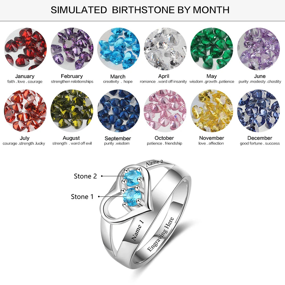 Anillo con forma de corazón para mujer