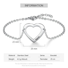 Cargar imagen en el visor de la galería, Conjunto de pulsera con grabado de nombre personalizado para mujer