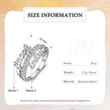 Load image into Gallery viewer, Anillos personalizados con placa de nombre para mujer