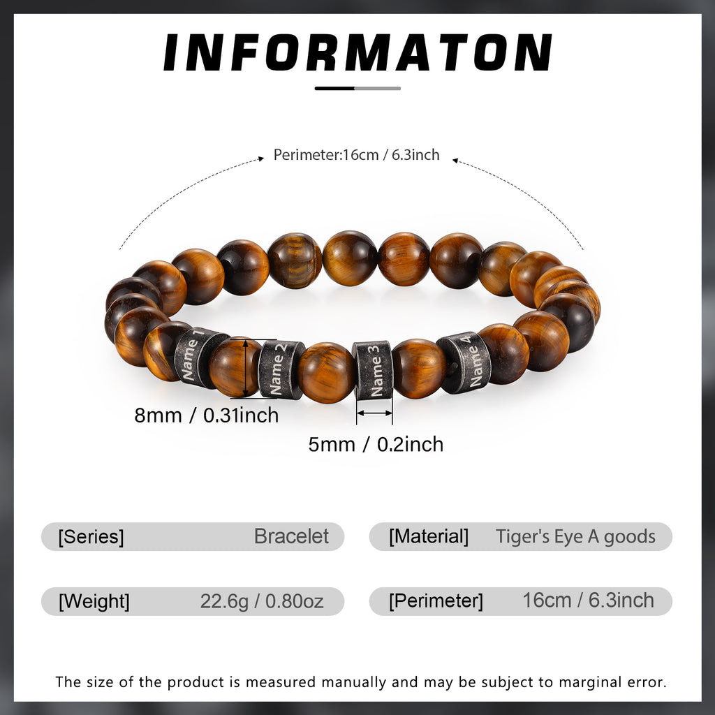 Pulsera con grabado personalizado para hombre