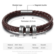 Load image into Gallery viewer, pulsera de plata de ley 925 para hombre