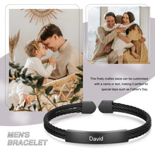 Load image into Gallery viewer, Brazalete personalizado de acero inoxidable para hombre