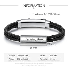 Load image into Gallery viewer, pulsera con nombre personalizado para hombre