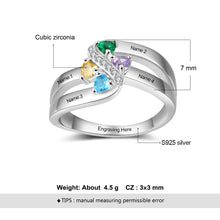 Load image into Gallery viewer, Anillo de Plata de Ley 925 con piedra de circonia cúbica para mujer