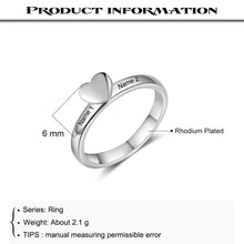 Load image into Gallery viewer, Anillo de compromiso personalizado con nombre grabado para mujer