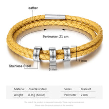 Load image into Gallery viewer, Pulsera de cuero personalizable Unisex