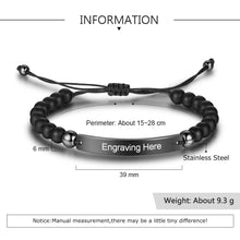 Load image into Gallery viewer, pulsera con grabado personalizado para hombre