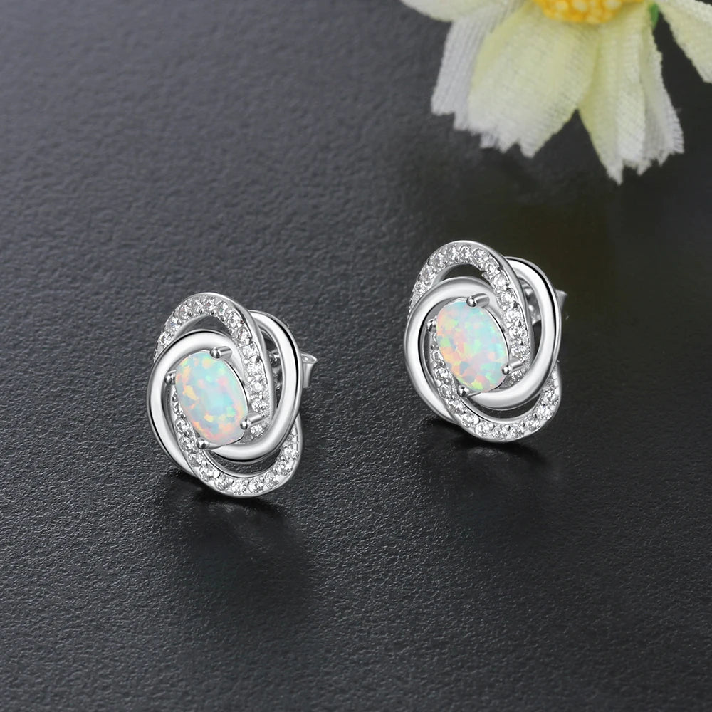 Pendientes con forma de patrón en espiral para mujer