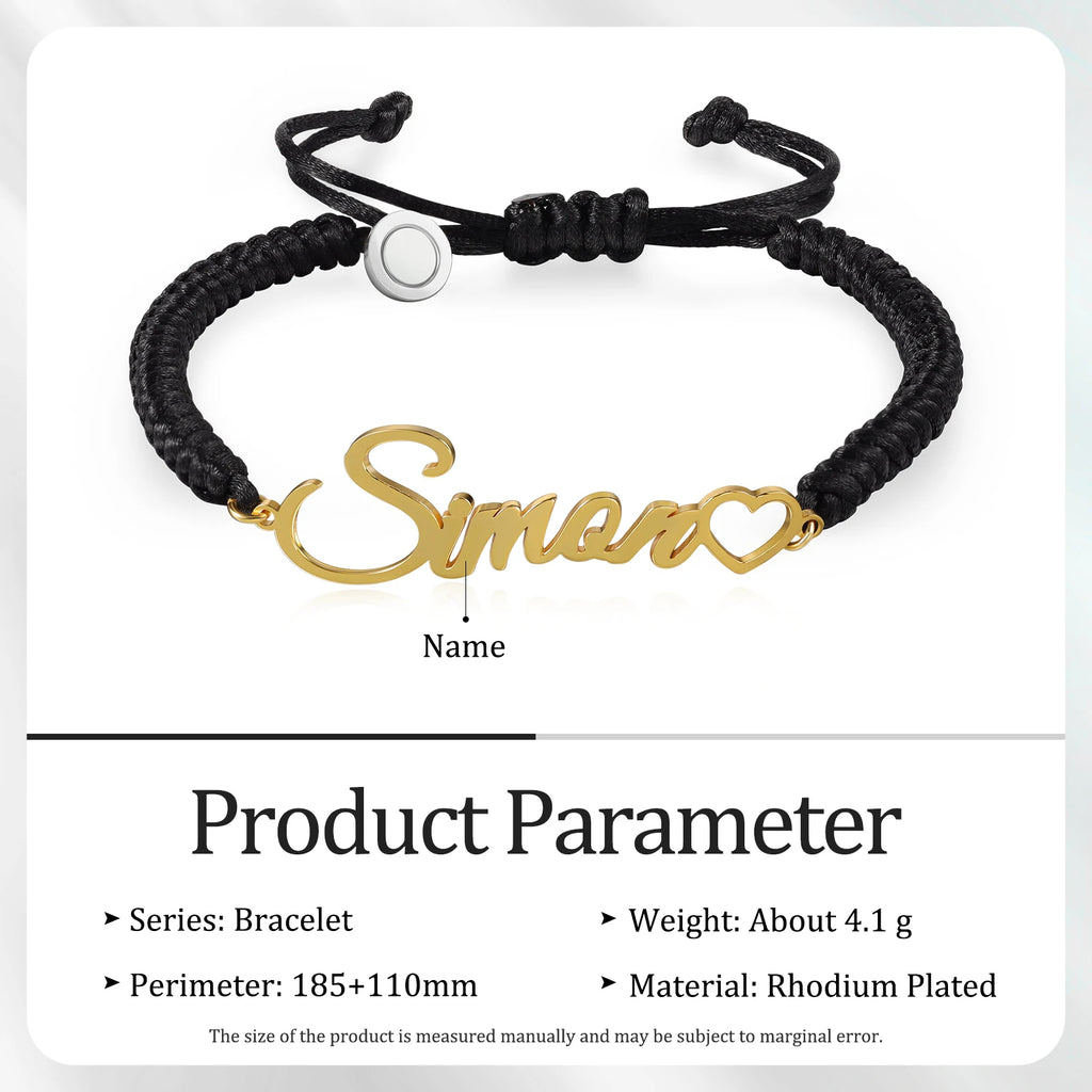 pulsera magnética con nombre personalizado