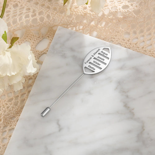 broches personalizados con grabado de nombre de familia para mujer