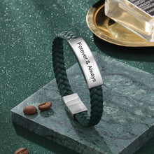 Load image into Gallery viewer, Pulseras de barra de acero inoxidable grabadas personalizadas para hombres