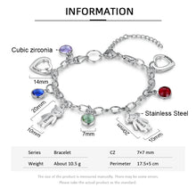 Cargar imagen en el visor de la galería, pulsera personalizada con nombre grabado para mujer