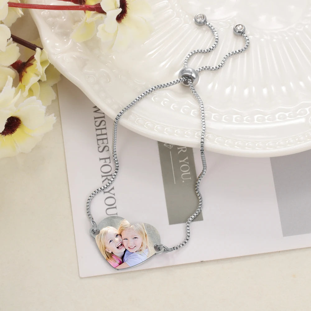 Pulseras personalizadas con grabado de nombre para mujer