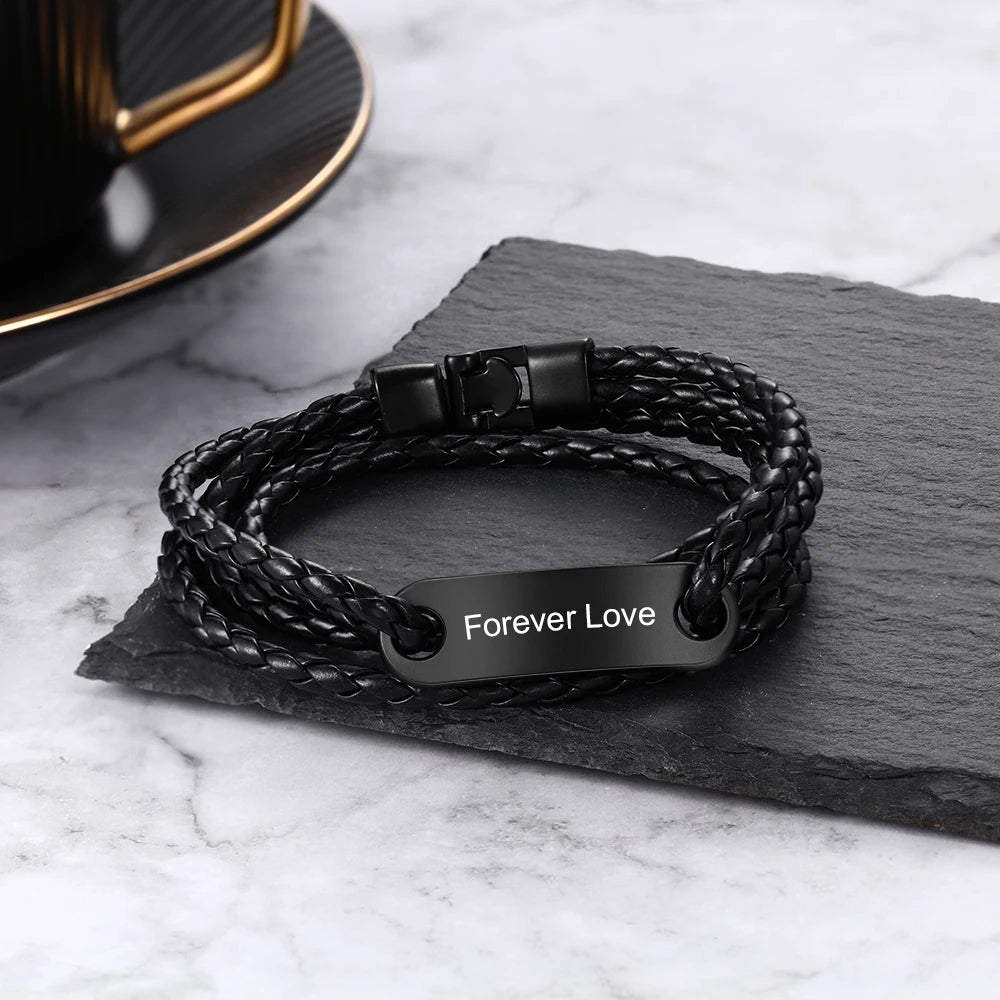 pulsera personalizada de acero inoxidable para hombre