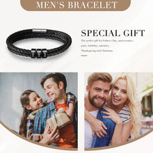 Load image into Gallery viewer, Pulsera de cuero personalizable para hombre