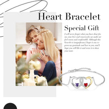 Cargar imagen en el visor de la galería, Pulsera de corazón de amor personalizada para el día de la madre para mujer