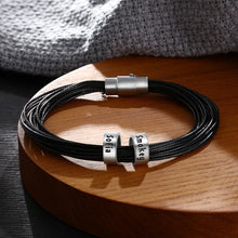 Load image into Gallery viewer, pulsera de cuero personalizada para hombre