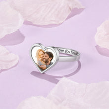 Load image into Gallery viewer, anillos de corazón con grabado personalizado para mujer