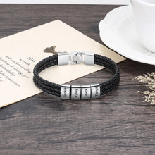 Load image into Gallery viewer, pulsera de cuero trenzado para hombre